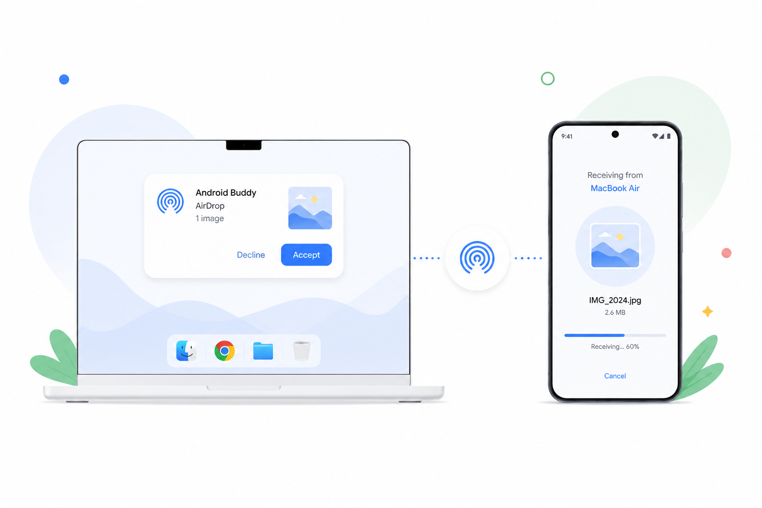 AirDrop to Android Banner