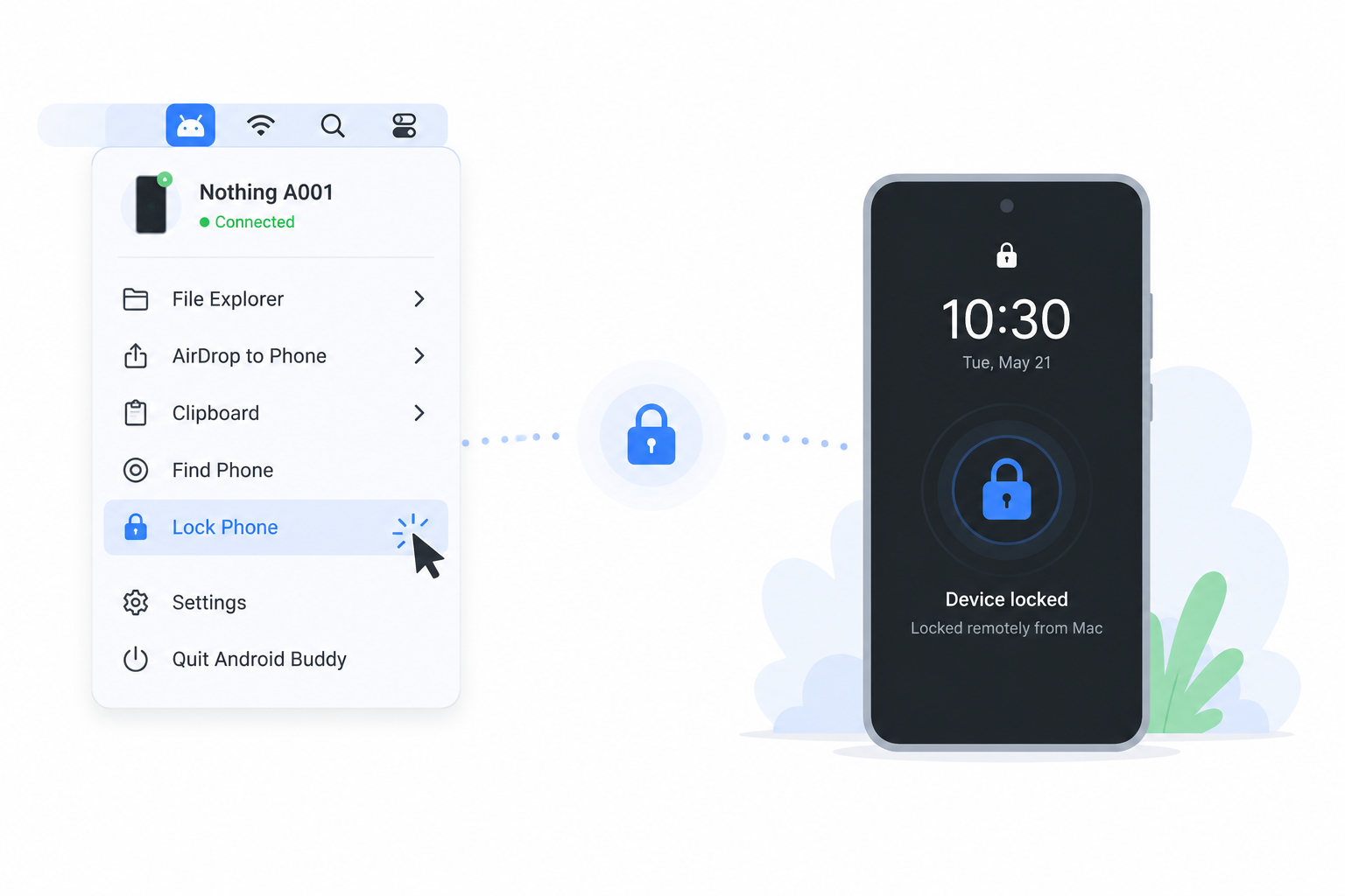 Lock Phone from Mac Banner